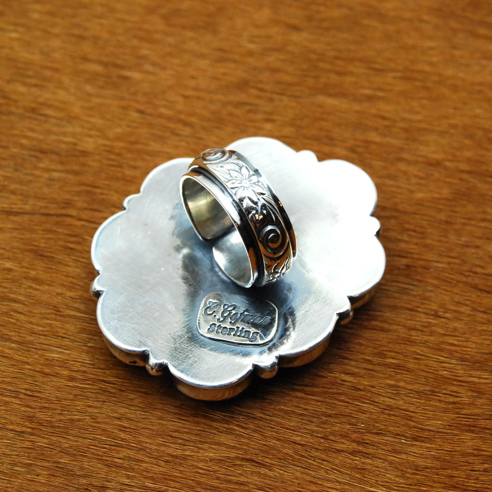 ハンドメイド スターリングシルバー チャロアイト＆ロイストン