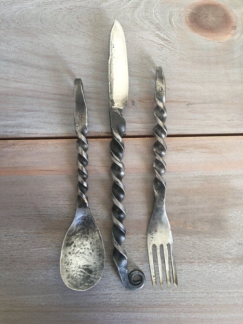 Blacksmith's Flatware Set Etsy