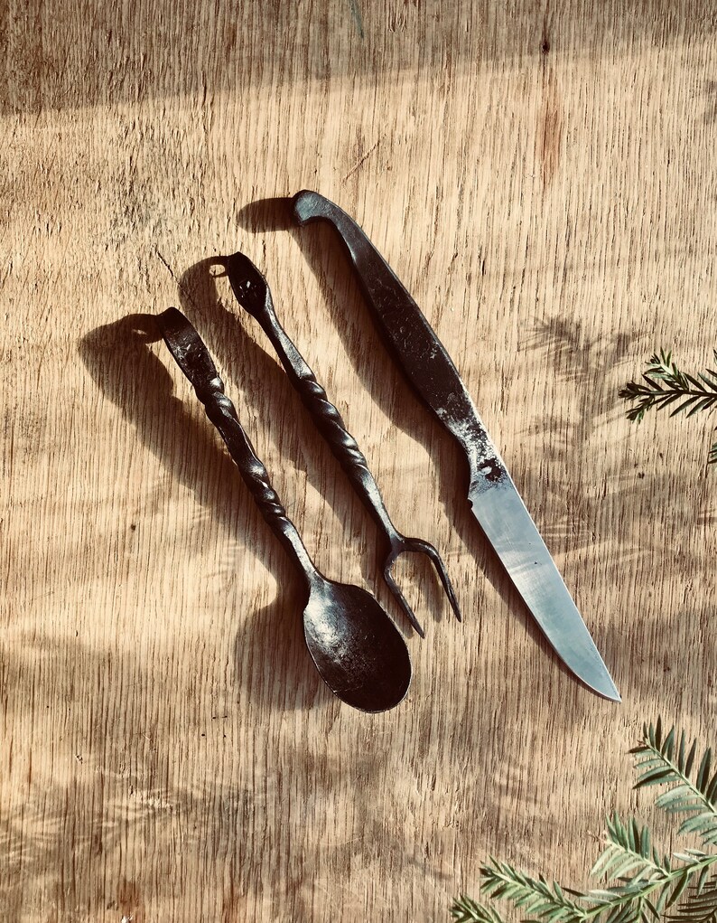 Blacksmith's Flatware Set Etsy