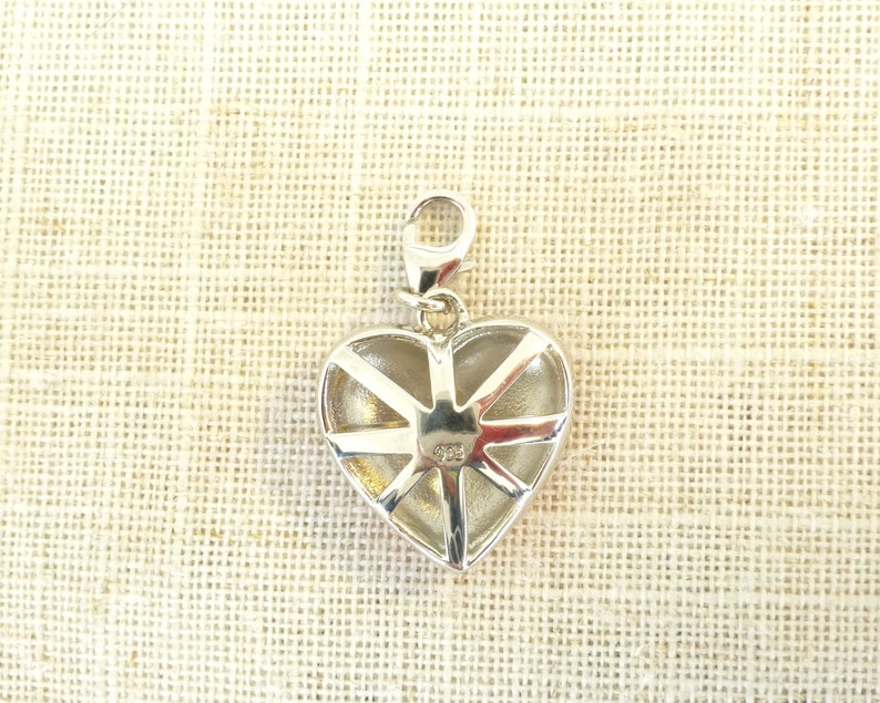 Red Heart with Silver Stud Cross-Lobster clasp-Fits Chain Bracelet--Gift wrapped Red Heart Charm-Hallmarked 925 Sterling Silver