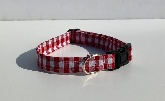 buffalo plaid dog collar and leash