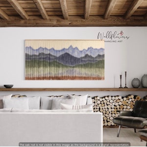 Textile Art | Mountain Art | Custom Tapestry | Boho Wall Hanging | Dyed Fiber Art | Large Wall Tapestry | Glacier National Park | Handmade
