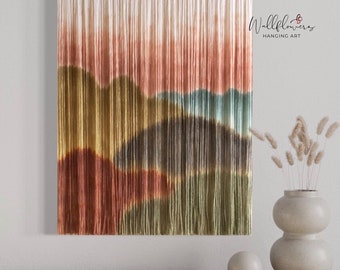 Large Fibre Art Tapestry: Hand-Dyed Boho Wall Hanging