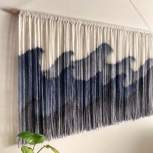 Textile Art | Custom Tapestry | Dyed Fiber Art | Boho Wall Hanging | Large Wall Tapestry | Textile Wall Art | Handmade Art | Ocean Wall Art