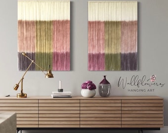 Boho Wandbehang, Terrakotta Wandbehang, Wandbehang, Textil Wandbehang, Dip Dye Wandteppich, Wandbehang