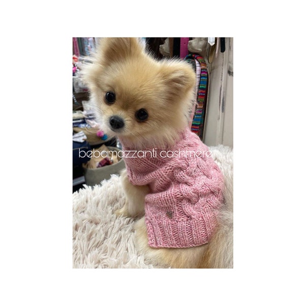 Maglioncino 100% cashmere “Loro Piana”  per cani di piccola taglia handmade made in Italy cane piccolo small dog teacup jumper dog sweater
