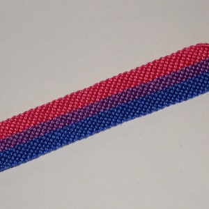 XL Bisexual Pride Flag bracelet love friendship handwoven gift idea support respect awareness macrame bisexuality LGBTQ image 3