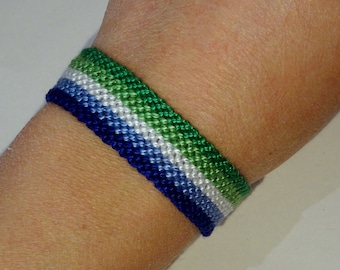 Gay Male Pride Flag bracelet - love friendship handwoven giftidea support respect awareness macrame LGBTQ LHBTI