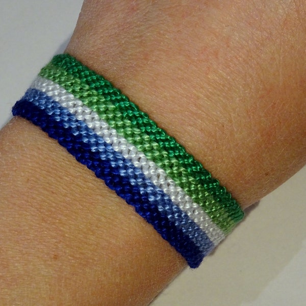 Gay Male Pride Flag bracelet - love friendship handwoven giftidea support respect awareness macrame LGBTQ LHBTI
