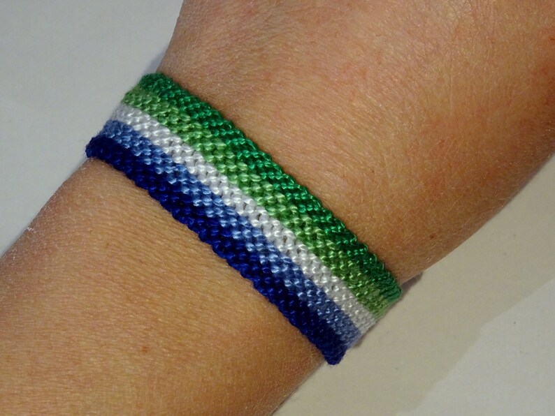 Gay Male Pride Flag bracelet love friendship handwoven gift idea support respect awareness macrame LGBTQ LGBTI image 1