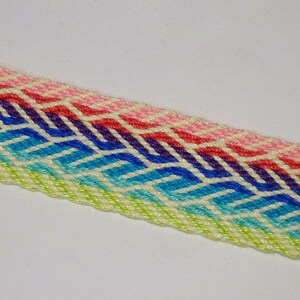 Handwoven strap tablet weaving inkle card loom mochila wayuu gypsy hippie belt cotton handmade bag strap image 7
