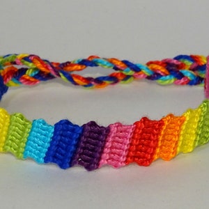 Rainbow bracelet wayuu ethnic aztec tribal macrame gypsy andean braided wristband hippie boho mochila bresilien bohemian friendship image 2