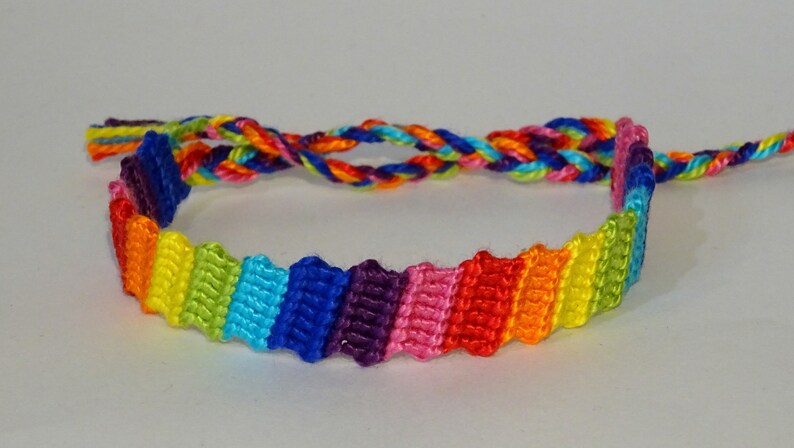 Rainbow bracelet wayuu ethnic aztec tribal macrame gypsy andean braided wristband hippie boho mochila bresilien bohemian friendship image 2