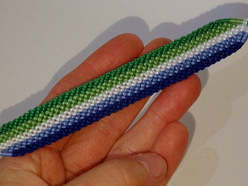 Gay Male Pride Flag bracelet love friendship handwoven gift idea support respect awareness macrame LGBTQ LGBTI image 3