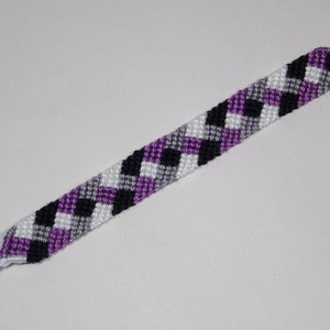 Asexual Pride bracelet love friendship handwoven support respect awareness macrame asexuality armcandy flag bohemian hippie image 3