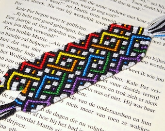 Macrame bookmark - handmade boho bohemian hippie gypsy indian braided ethnic gift idea folk mochila wayuu