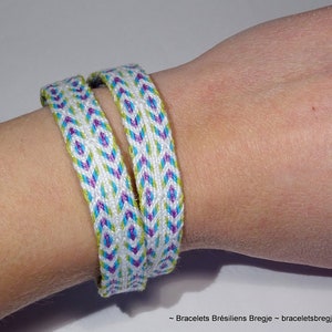 Woven bracelet - tablet weaving, handwoven, ethnic, boho, card weaving, spring, folk, hippie, cotton, bohemian, wristcandy