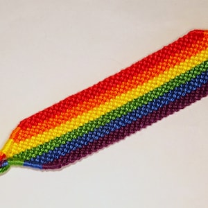 Gay Pride Flag bracelet love friendship handwoven gift idea support respect awareness macrame gay lesbian LGBT rainbow image 9
