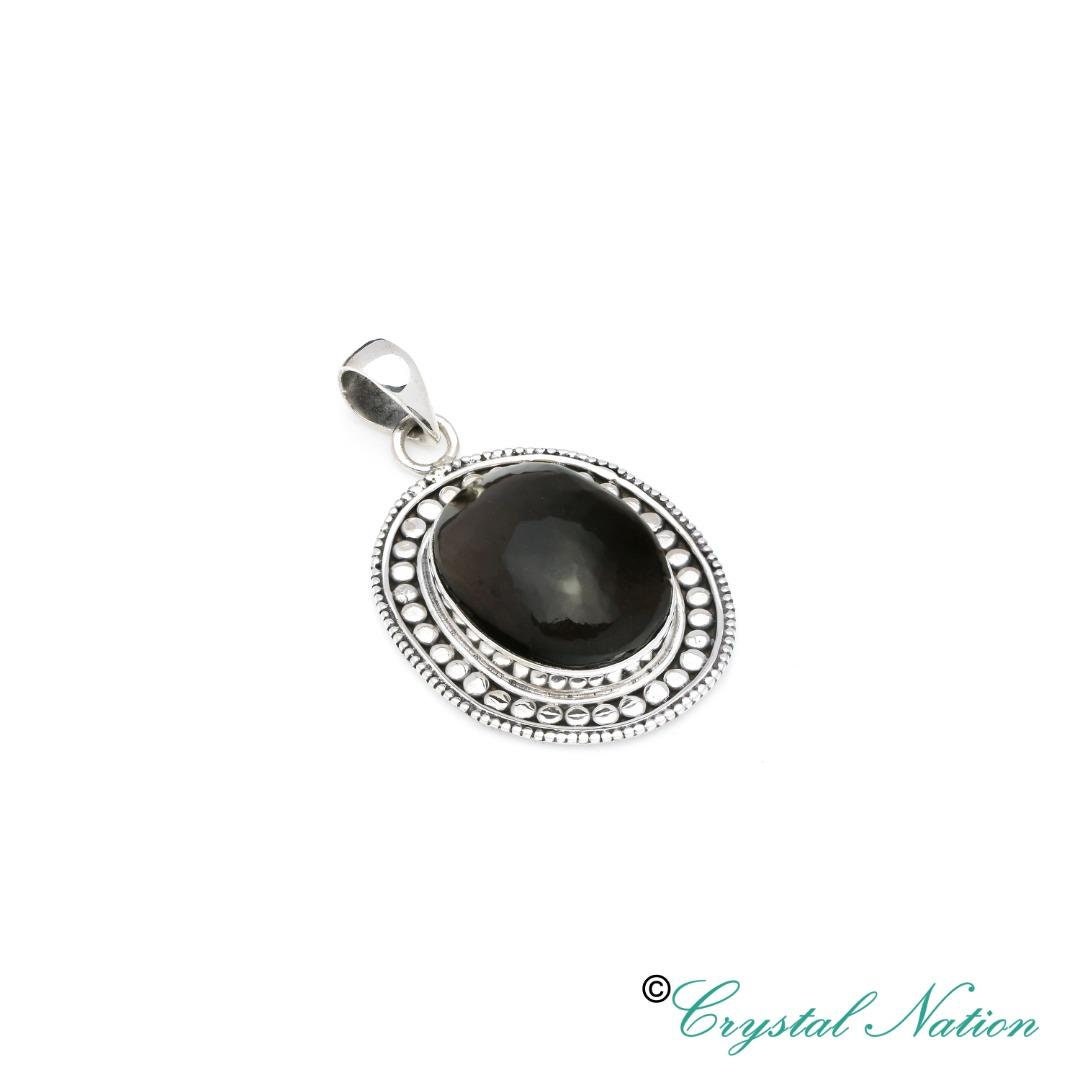 20491 Cintamani Faceted Sterling Silver Pendant