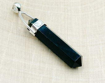 Shungite Sterling Silver Point Pendant(609650)
