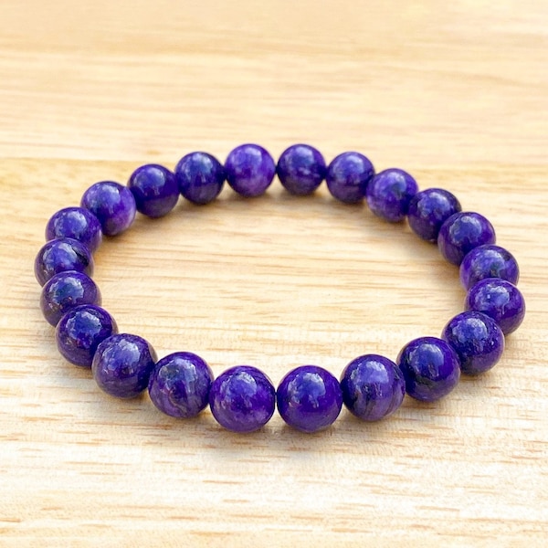 Charoite 8mm Beaded Healing Bracelet  ( 28281 )