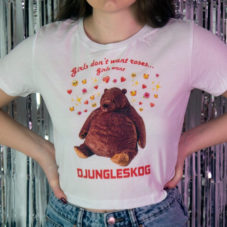 Ikea Bear Meme Crop Top Girls want Djungleskog