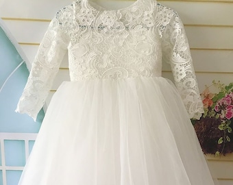 Flower Girl Dresses Tulle with Lace