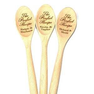 Wedding Favor, Unique Wedding Invitation, Bridal Shower Gift, Fifth Anniversary Wood Gift, Engraved Spoon, Personalized Spoon, Wooden Spoon
