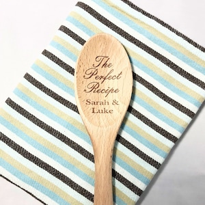 Wedding Favor, Unique Wedding Invitation, Bridal Shower Gift, Fifth Anniversary Wood Gift, Engraved Spoon, Personalized Spoon, Wooden Spoon