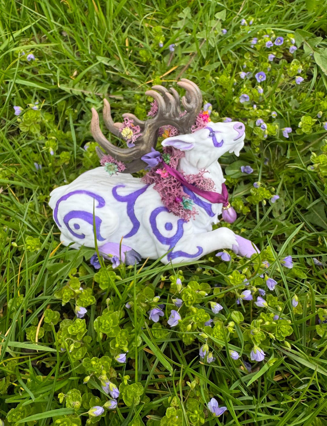Purple Spring Druid Stag 3D Printed Figure 15cm X 11cm X 8cm - Etsy