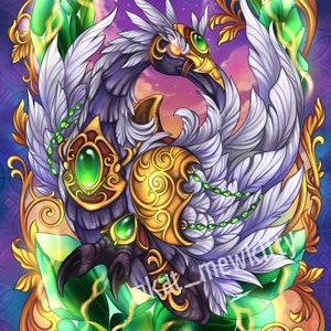 Swift White Hawkstrider Art Print A5/A4/A3