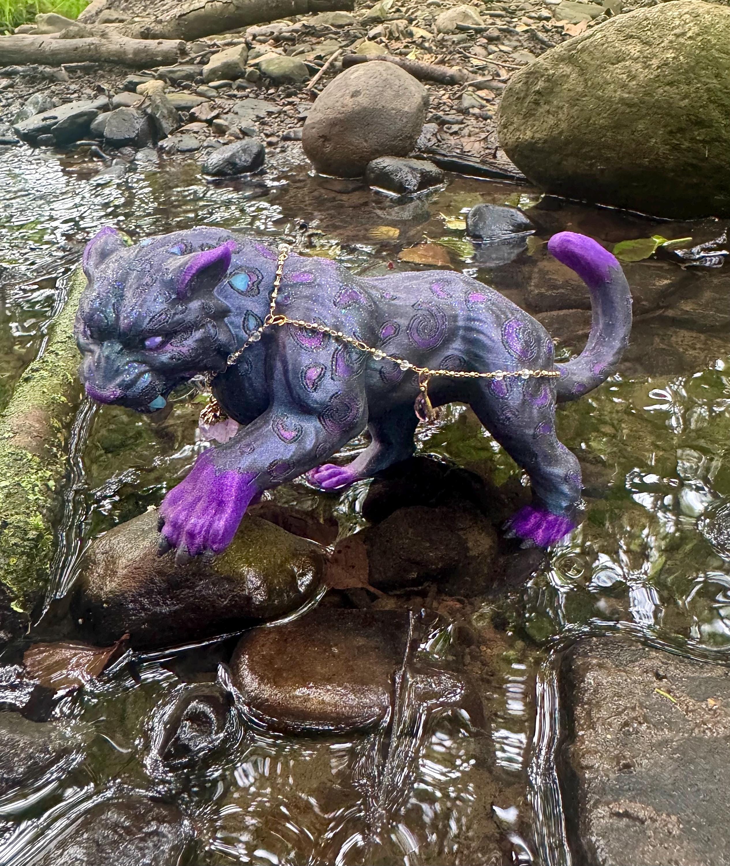 Purple Panther Figurine - Etsy