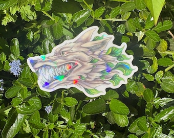 The Wolf Clan 3" Holographic Broken Glass Sticker