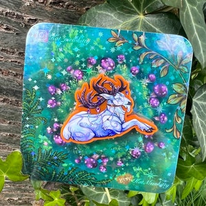 Night Elf Stag 40mm Acrylic Pin