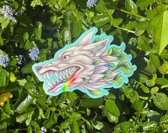 The Wolf Clan 3.2" Holographic Sheen Sticker