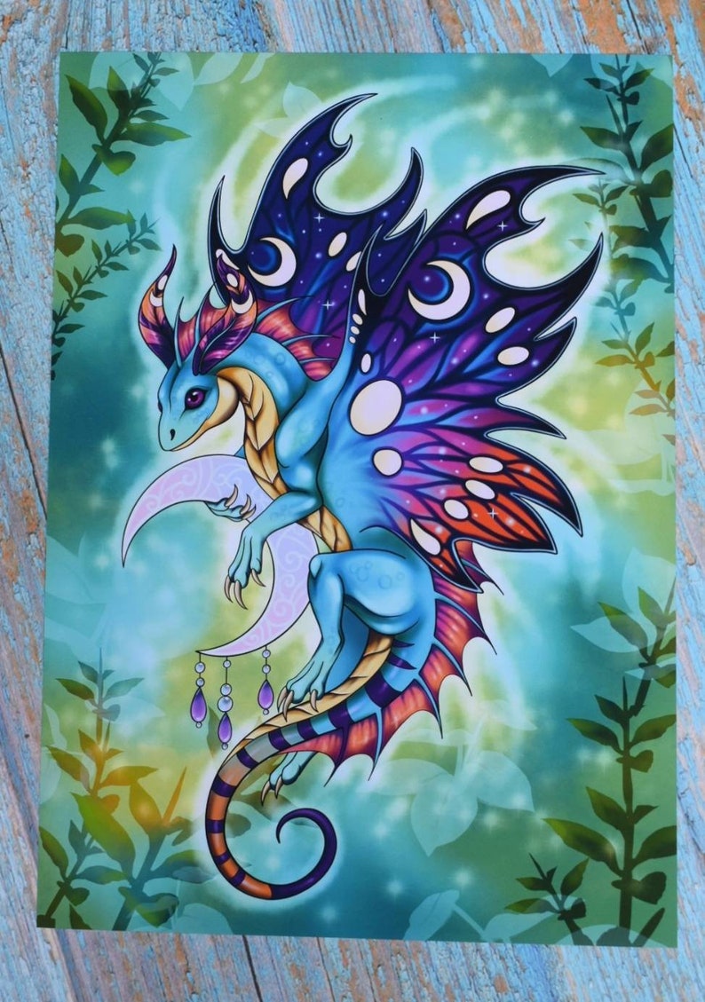 Faerie Dragon Art Print A5/A4/A3 image 2