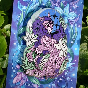 Ghost of the Pridemother Purple Glitter 55mm Hard Enamel Pin