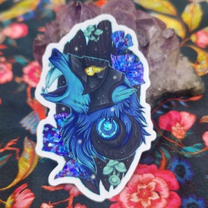 Ursol inspirado en Die Cut Vinyl Glittery Sticker 6x4cm