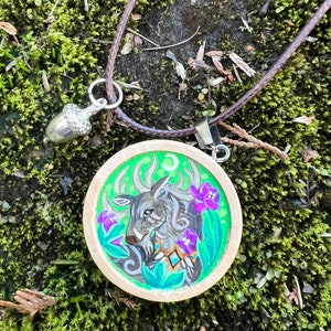 Horde Druid Stag Handpainted Pendant 30mm