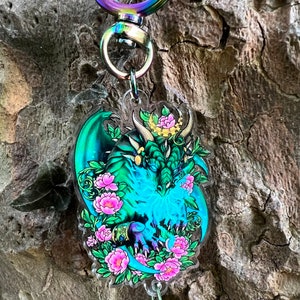 Ysera 2" Acrylic Keyring with Teardrop Bead