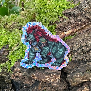 Troll Bear Druid 1.5&quot; Glitter Holographic Sticker