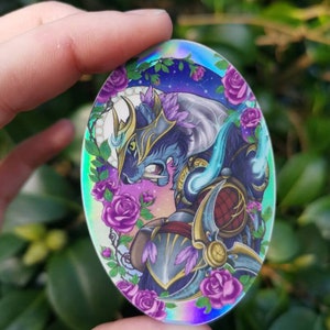 Moonsaber Pegatina De Vinilo Holográfico 7x5cm