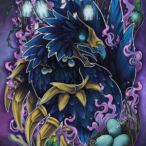 Anzu the Raven Lord 300gsm Art Print A4/A5/A3