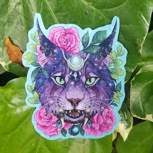 Night Elf Feral Cat Druid 4&quot; Glitter/Weatherproof Sticker