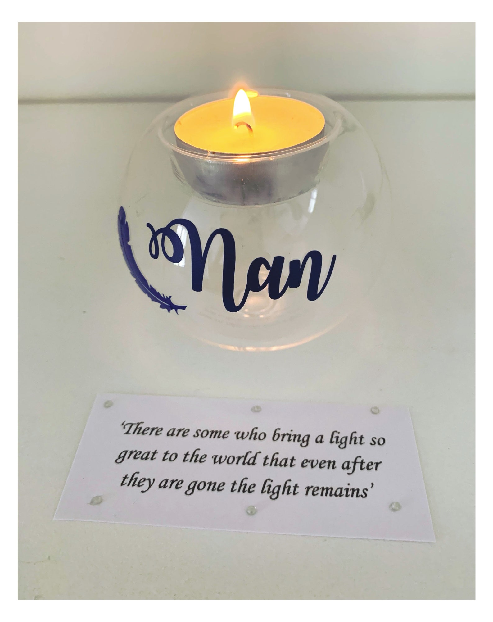 In Memory Tea Light Holder Sympathy Gift bereavement Gift Etsy