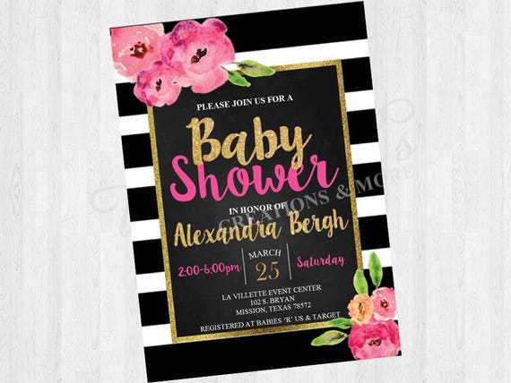 kate spade baby shower invitations