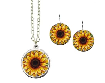 Ciondolo a forma di girasole in argento sterling fatto a mano SFTX4-P - Italia