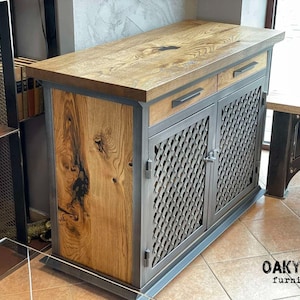 Industrial cabinet/ Modern cabinet/ Rustic cabinet/ Oak cabinet/ Steel cabinet/ Handmade furniture / Industrial furniture