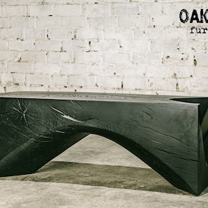 Industrial oak wood bench / Wood bench / Kitchen bench / Industrial furniture / Rustic decor / Home decor / Furniture / Wood furniture