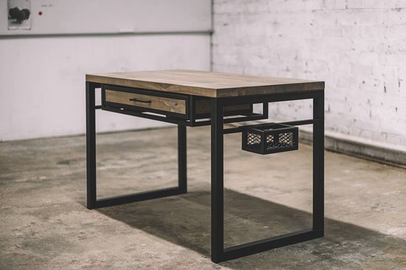 Work Desk Industrial Table Wood Work Desk Industrial, Industrial Office Furniture